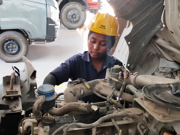Tata Motors- Tribal Girls - Mechanic Training