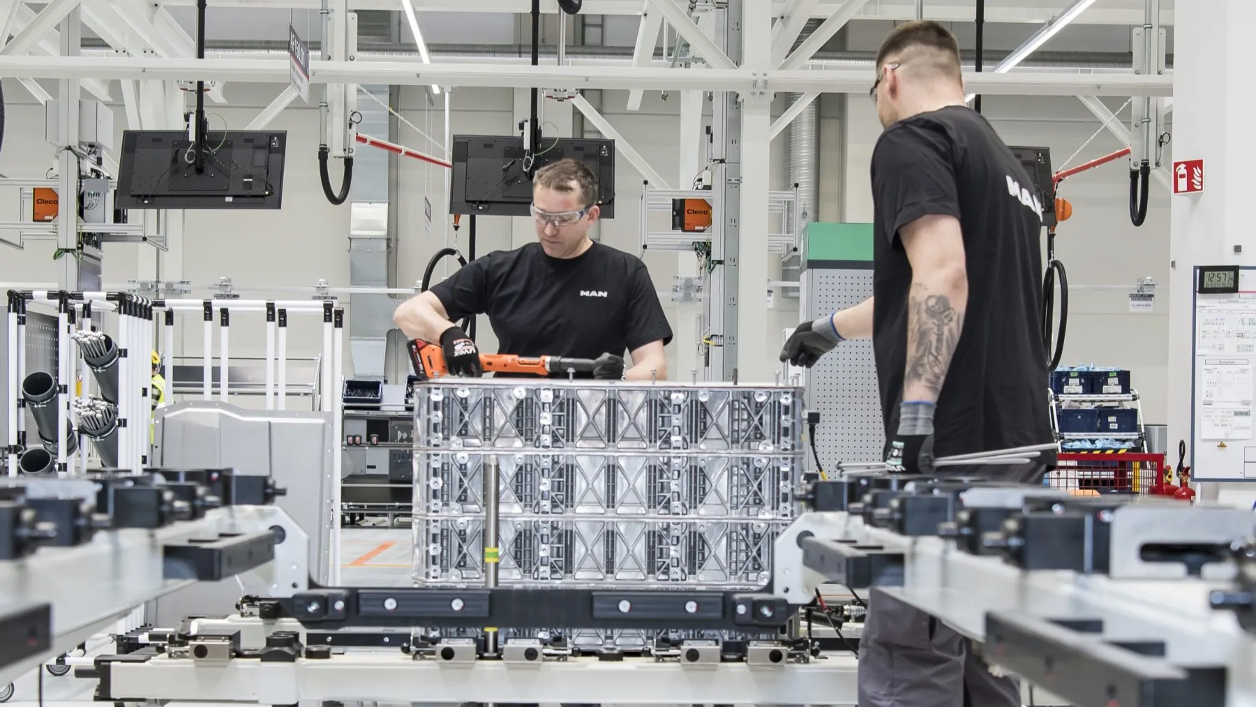 MAN's battery production at the Nuremberg plant.