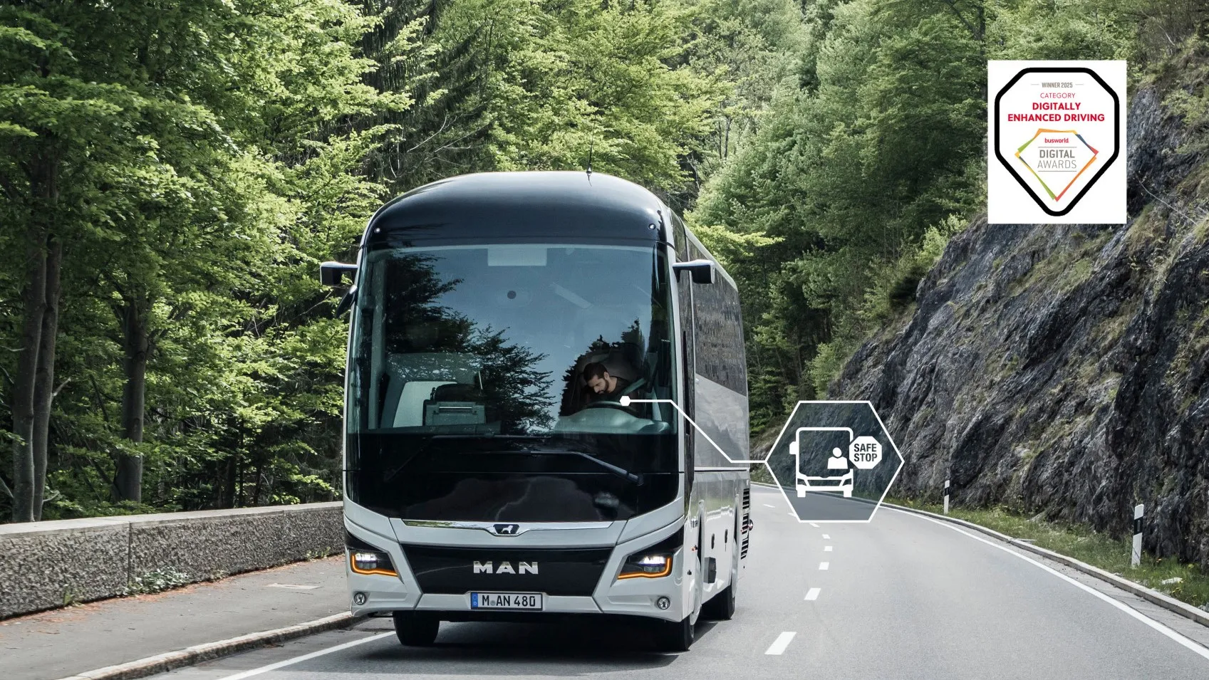 MAN SafeStop Assist, Busworld Digital Award 2025 Winner.