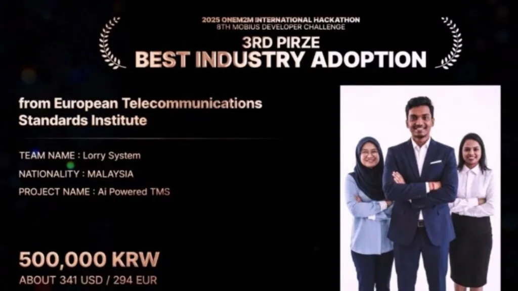 Lorry System transport IoT fleet solution oneM2M 2025