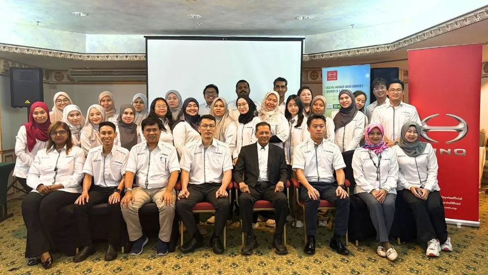 Hino Malaysia CSO team building programme group photo at Colmar Tropicale Bukit Tinggi January 2026