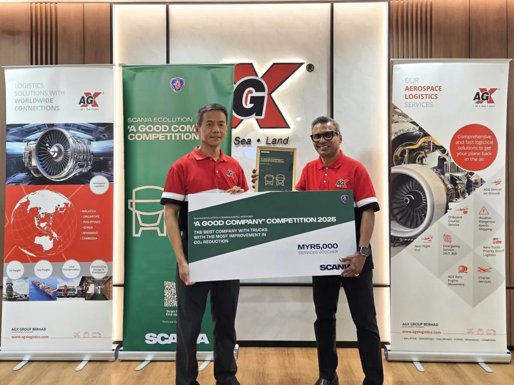 AGX Logistics wins Scania Ecolution "A Good Company" in truck category. (Photo: Scania Malaysia/Facebook)