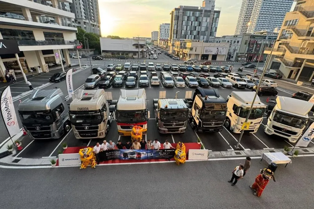 Aerial view of Shacman Malaysia's roadshow event in Melaka. (Photo: Shacman Malaysia/Facebook)